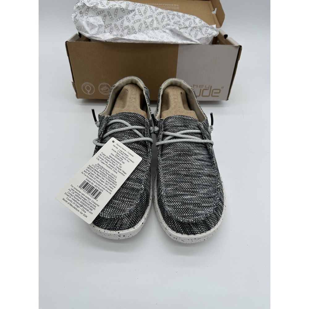 Hey Dude Wendy Sox Dark Grey Women's 9 EU 40 Slip On Shoes New in Box